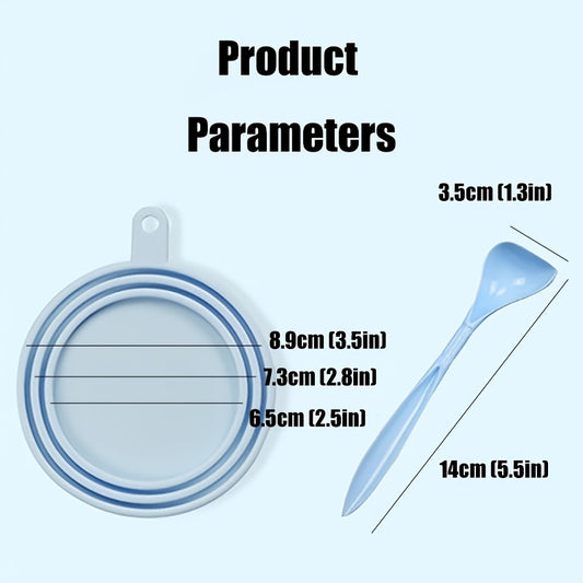 1pc Pet Food Freshness Sealing Set | Airtight Silicone Can Lid | Green Pink Blue