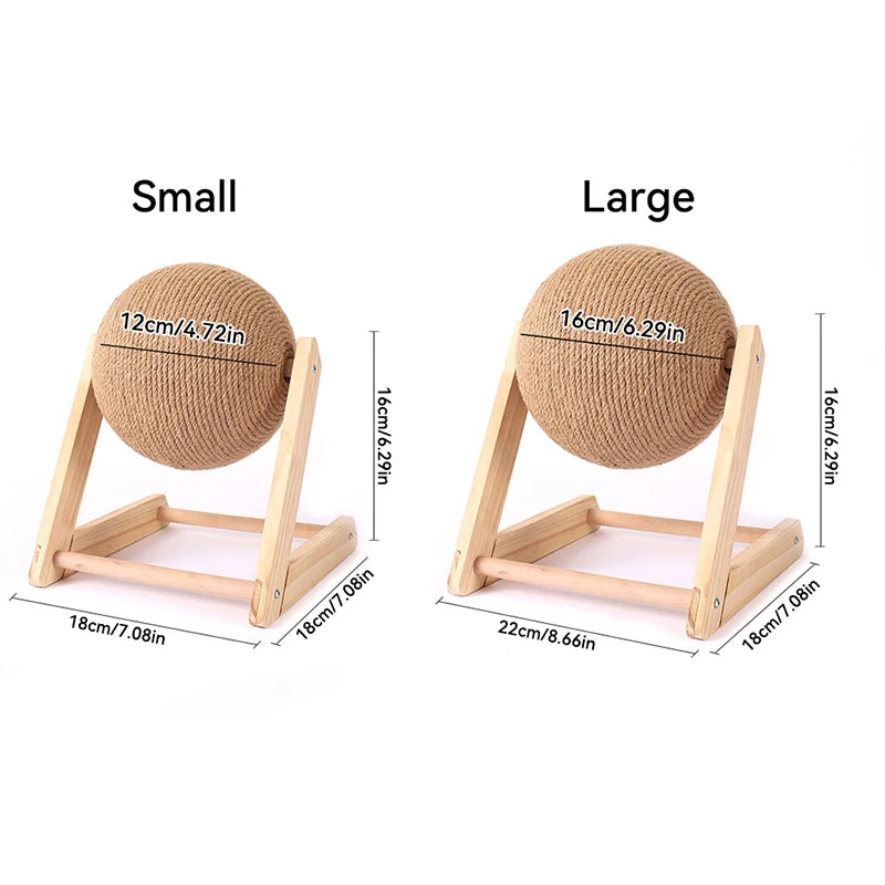 Cat Scratching Ball Toy | Sisal Rope Ball