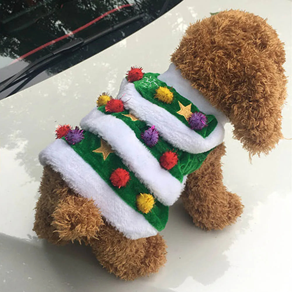 Green Christmas Holiday Dog Dress for Holiday Parties