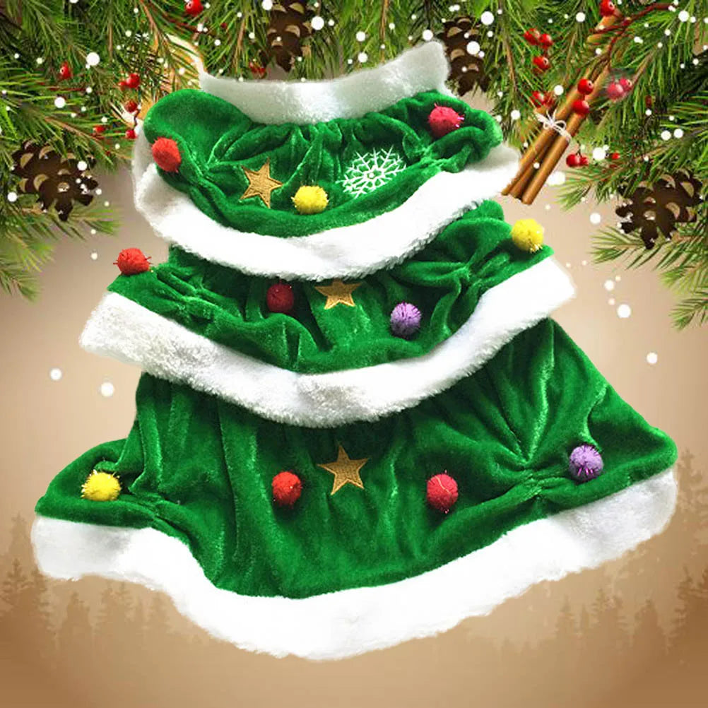 Green Christmas Holiday Dog Dress for Holiday Parties