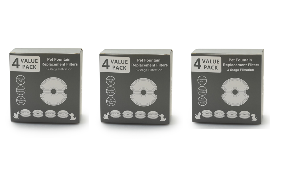 Pet Water Fountain Replacement Filters | 6 Size Options
