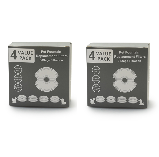 Pet Water Fountain Replacement Filters | 6 Size Options
