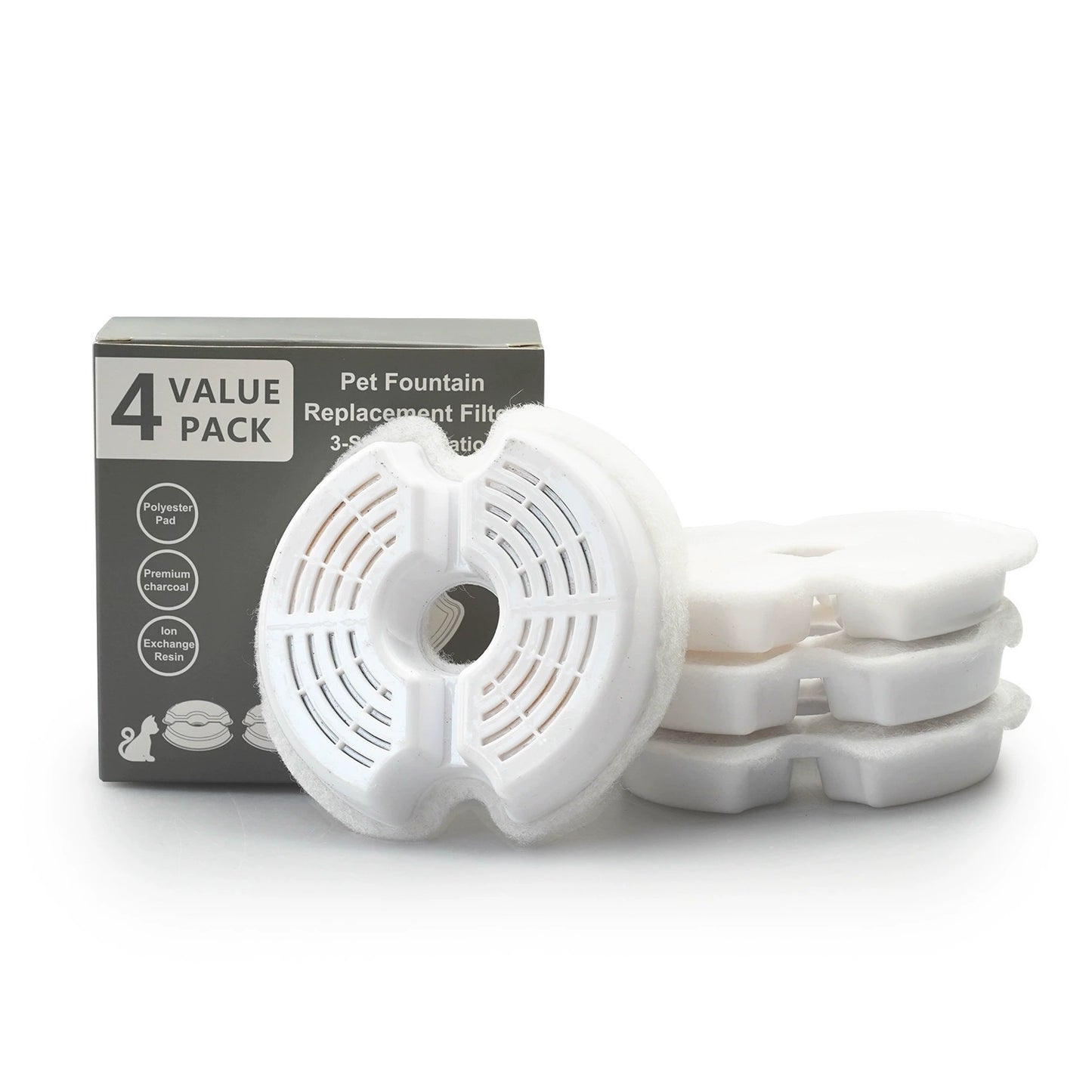Pet Water Fountain Replacement Filters | 6 Size Options