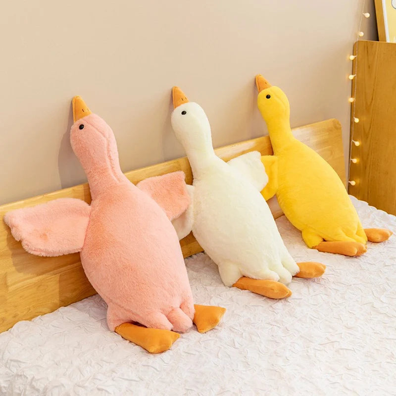 XL Soft Ducky Dog Snuggle Chew Toy | Pink White Yellow