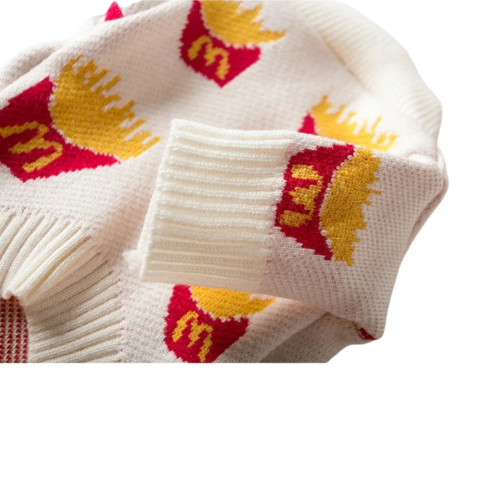 Soft Cotton French Fries Sweater for Dogs