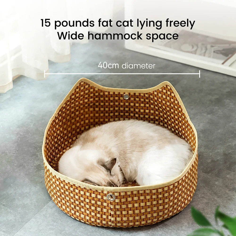 Travel Cat Hammock Bed with Adjustable Cotton Rope