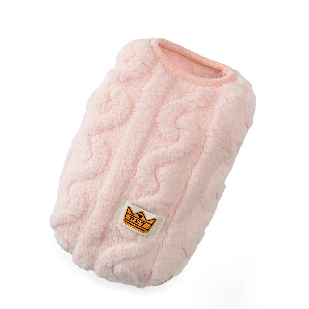 Soft Fleece Cable Knit Pattern Sweater for Cats and Dogs