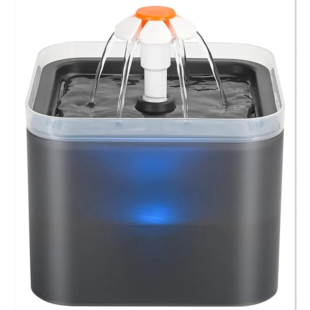 Pet Water Fountain 67oz/2L with LED Light | Blue or Grey