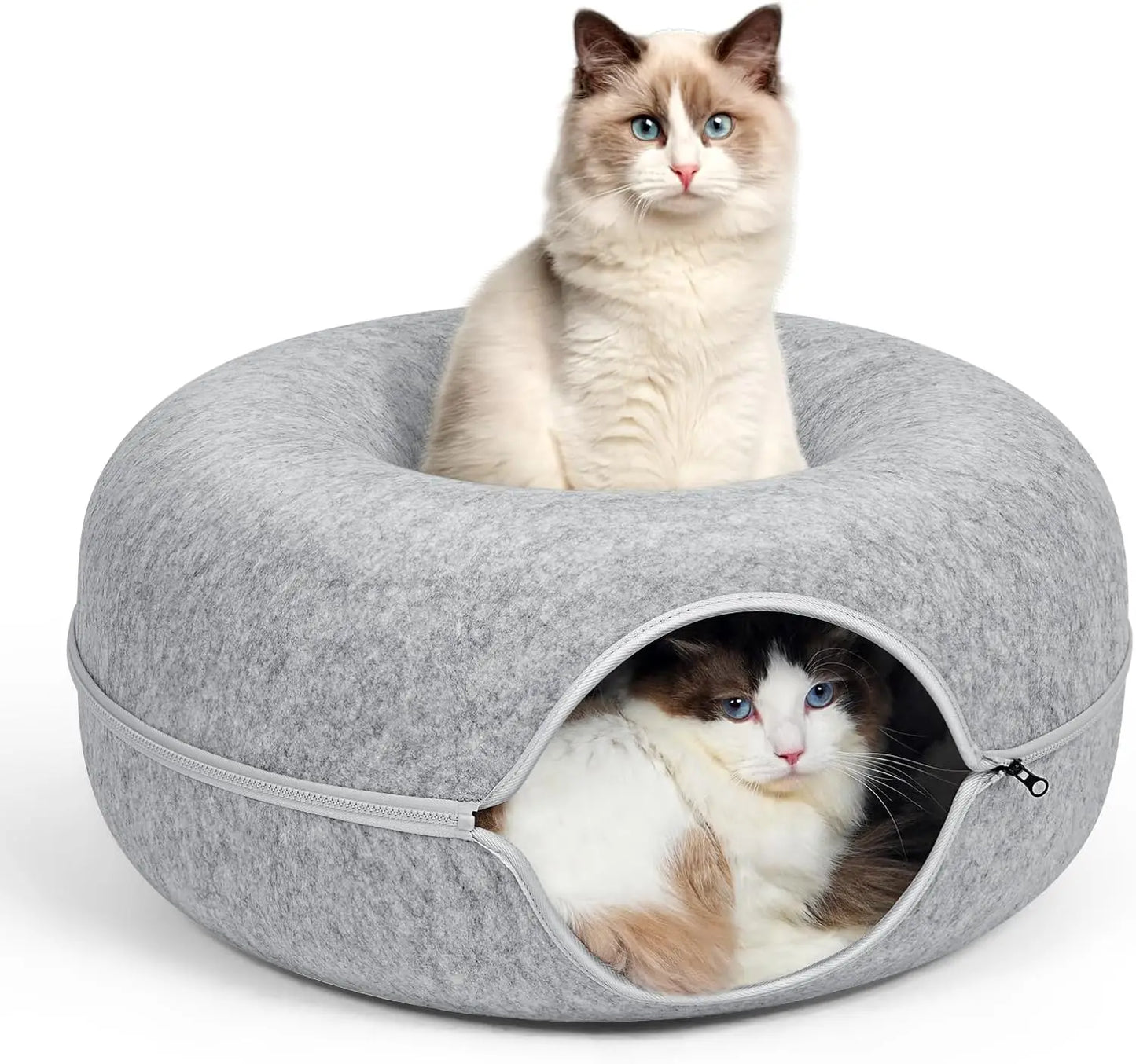 Peekaboo Felt Cat Donut Tunnel