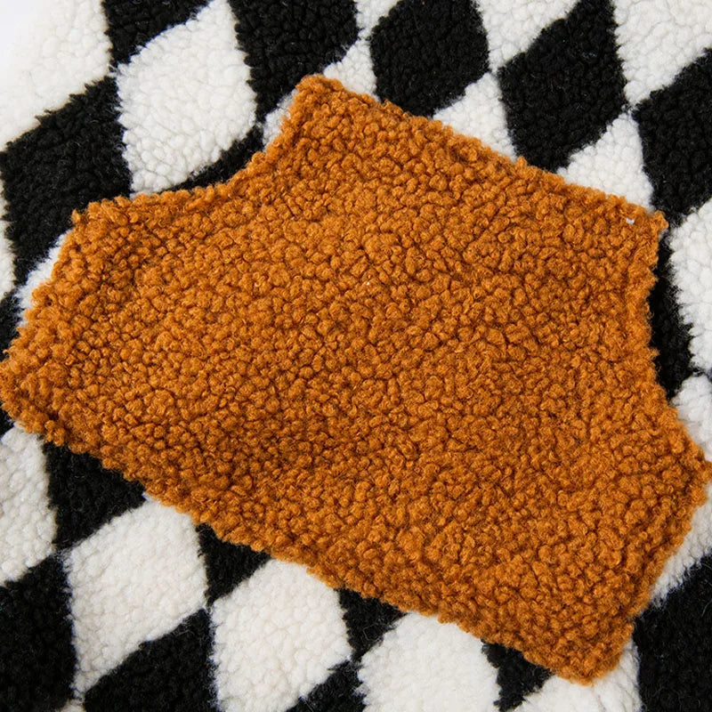 Prepster Classic Large Dog Sweater for Winter | Yellow Daisy or Checkerboard