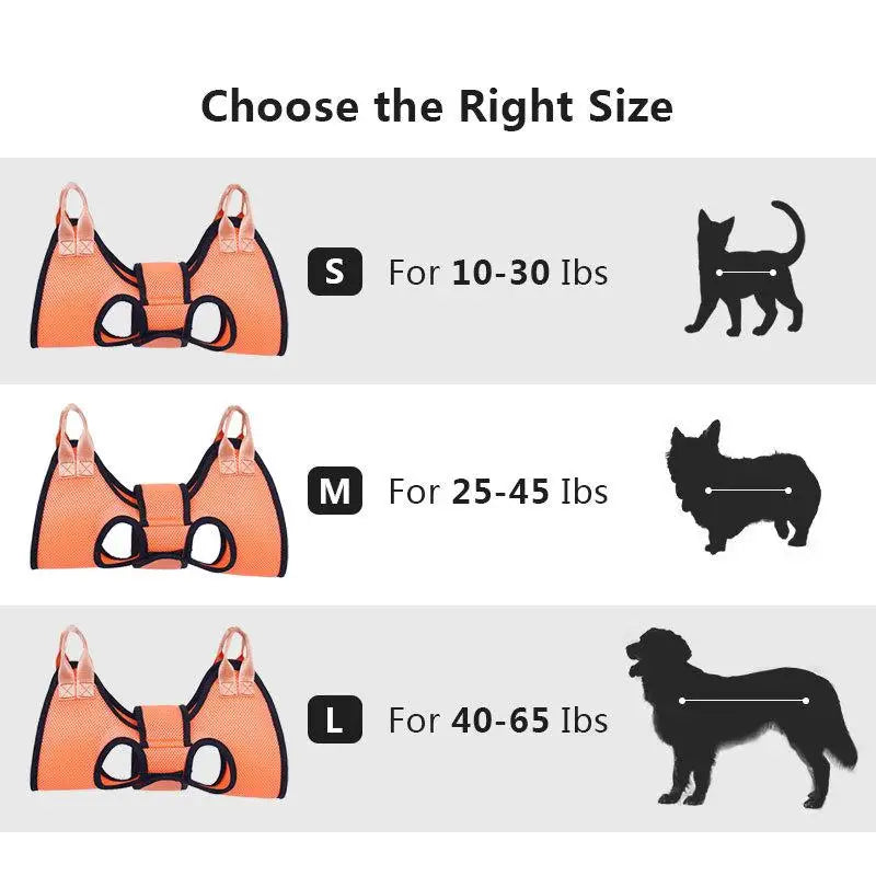 Peppy Orange Dog or Cat Bath Sling Hammock for Grooming