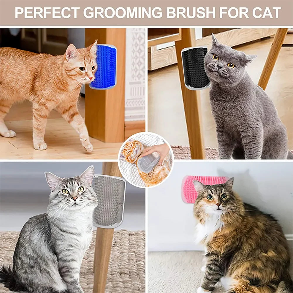 Cat Corner Fur Scrubber | Massager | Comb