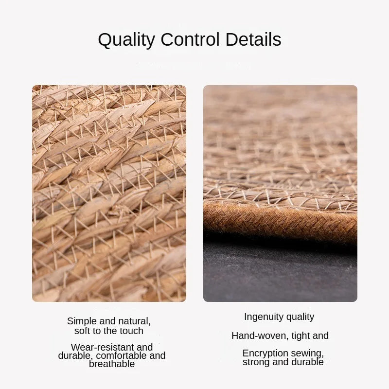 Natural Eco-Friendly Cat Scratcher Rattan Mat w/Attached Ball
