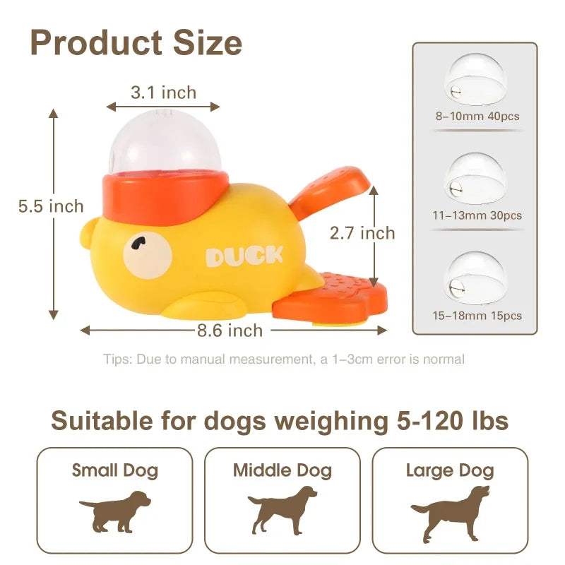 Duck Shaped Automatic Feeder | Cat or Dog Interactive Feeder Toy