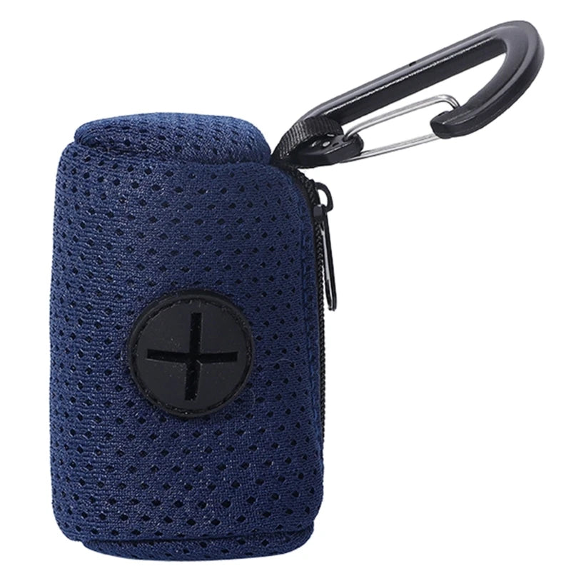 Mesh Dog Poop Pickup Bag | Pink Navy Black Purple Rose | Clip-on (Bags not Included)