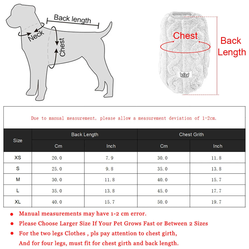 Soft Fleece Cable Knit Pattern Sweater for Cats and Dogs