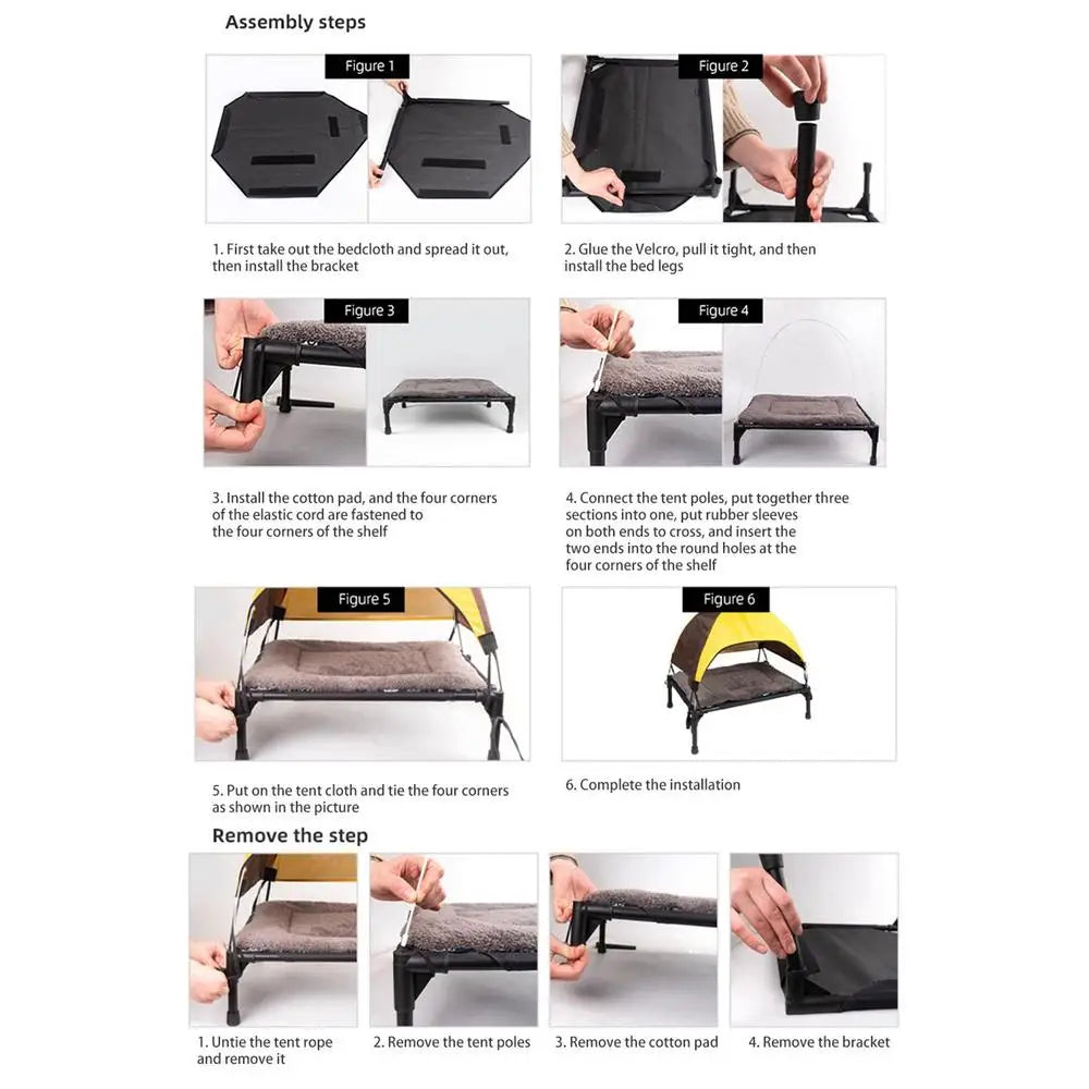 Foldable Elevated Outdoor Dog Camping Tent | Waterproof