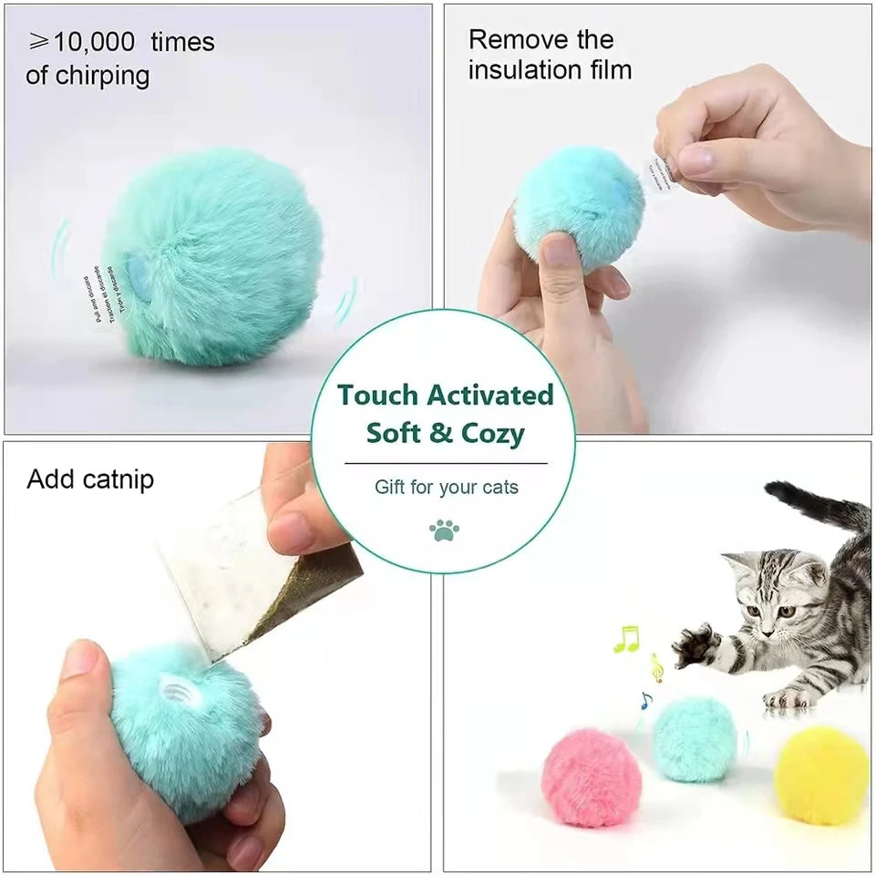 Smart Cat or Kitten Toy Interactive Ball | Electric Catnip Training Toy