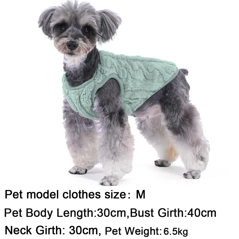 Soft Fleece Cable Knit Pattern Sweater for Cats and Dogs