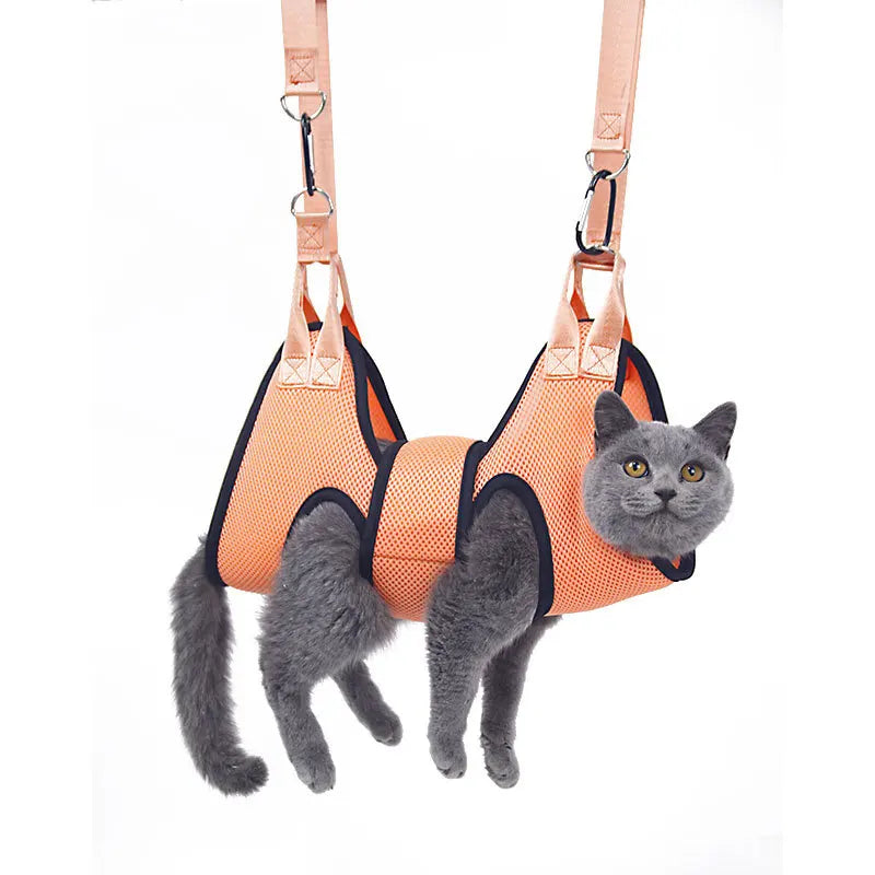 Peppy Orange Dog or Cat Bath Sling Hammock for Grooming