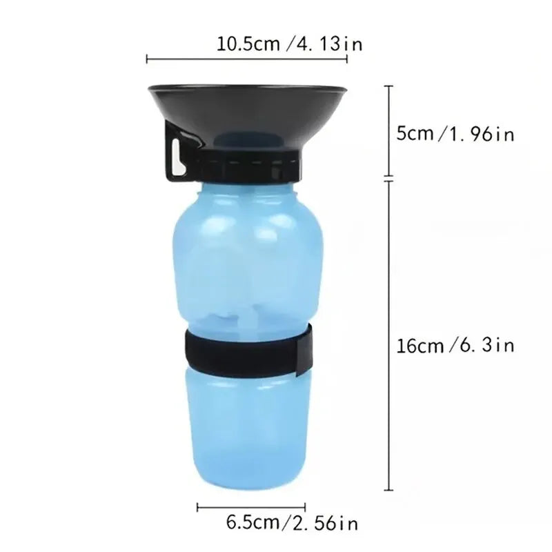 Squeeze and Fill Portable Dog Water Bottle | Pink Blue Grey