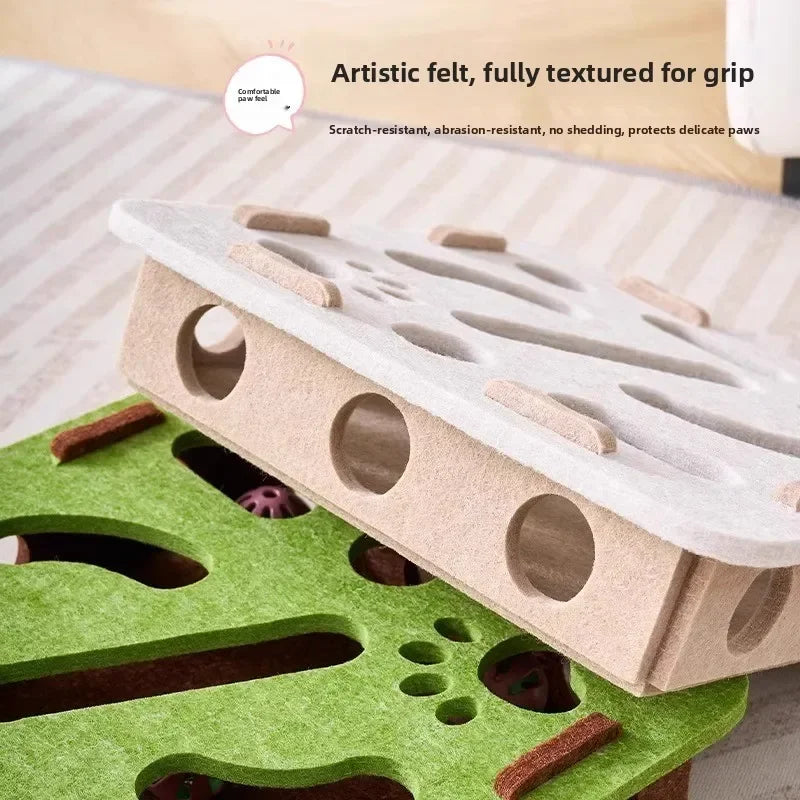 Cat and Dog Mental Stimulation Puzzle Toy | Felt Puzzle Box