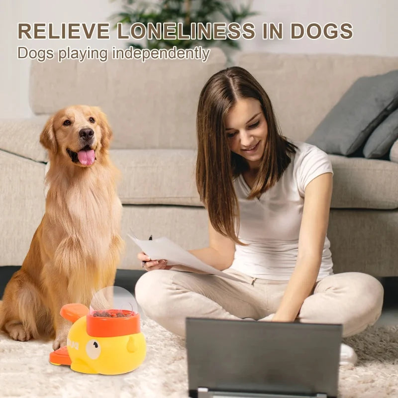 Duck Shaped Automatic Feeder | Cat or Dog Interactive Feeder Toy