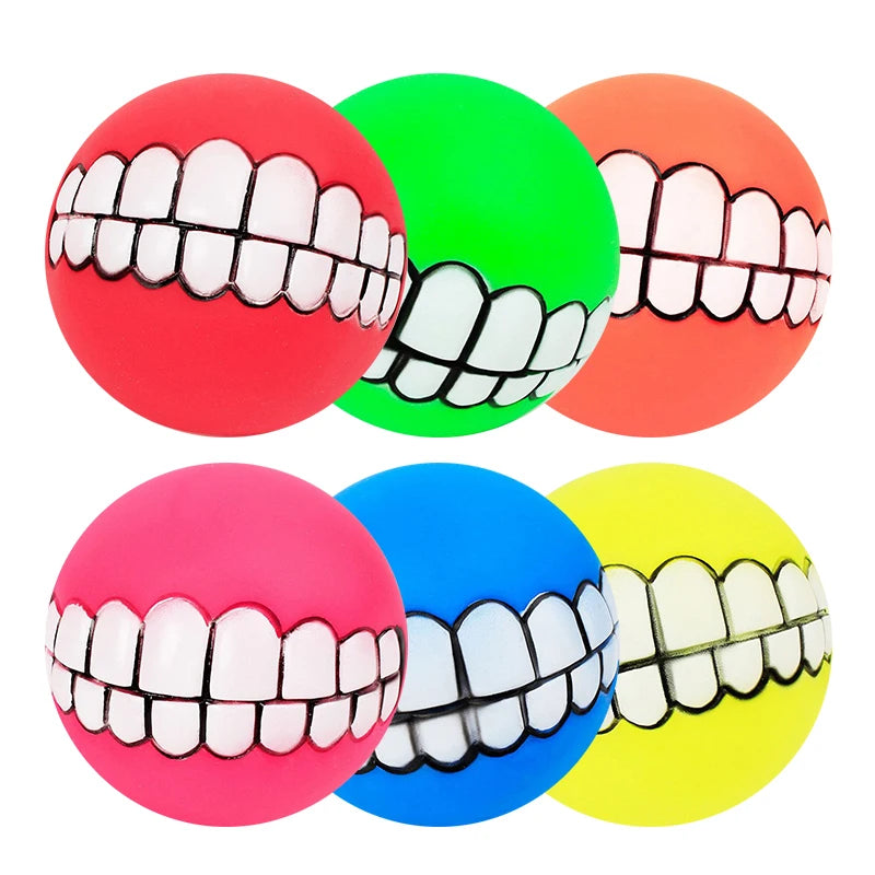 Dog Ball Teeth Silicone | Chew Toy with Sound