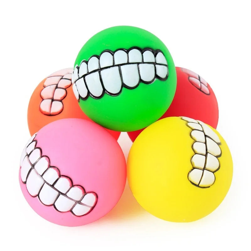 Dog Ball Teeth Silicone | Chew Toy with Sound