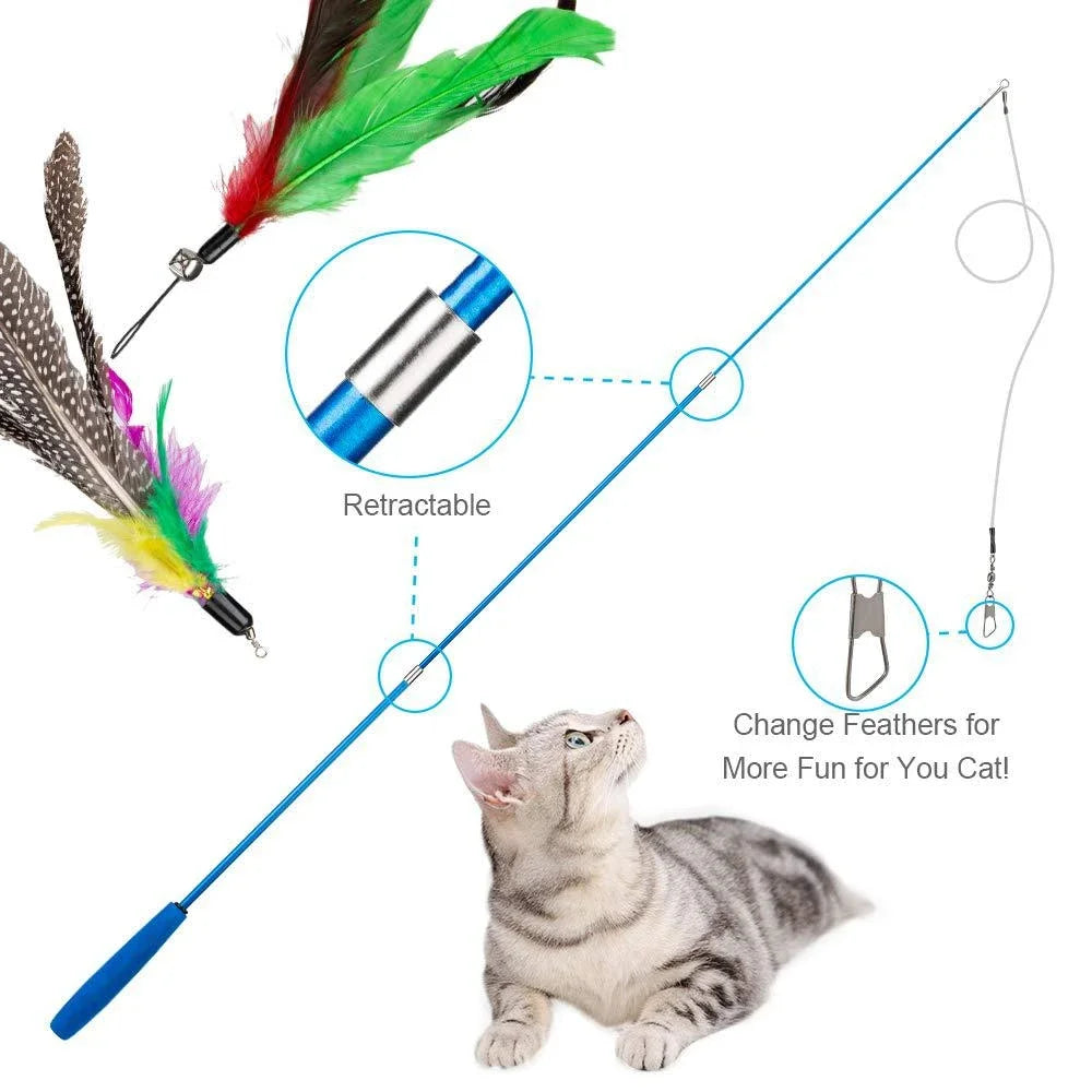 11pcs Cat Feather Toy Set