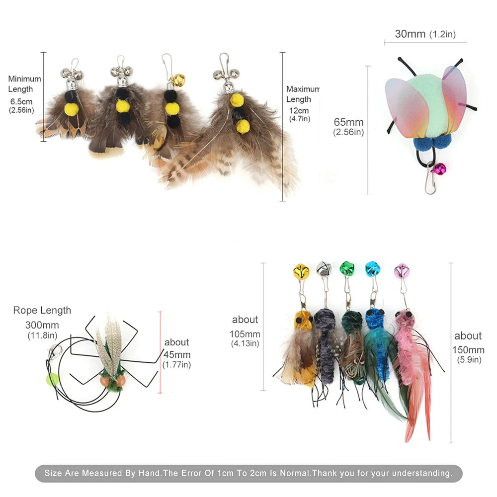5pcs Teaser Replacements for Cat Toy