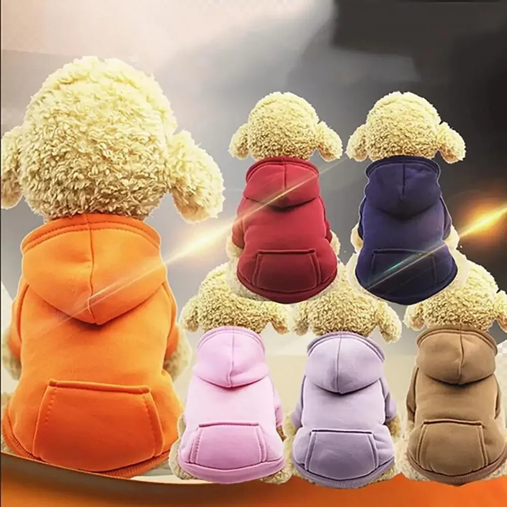 Pet Hooded Sweatshirt for Dogs and Cats with Pocket