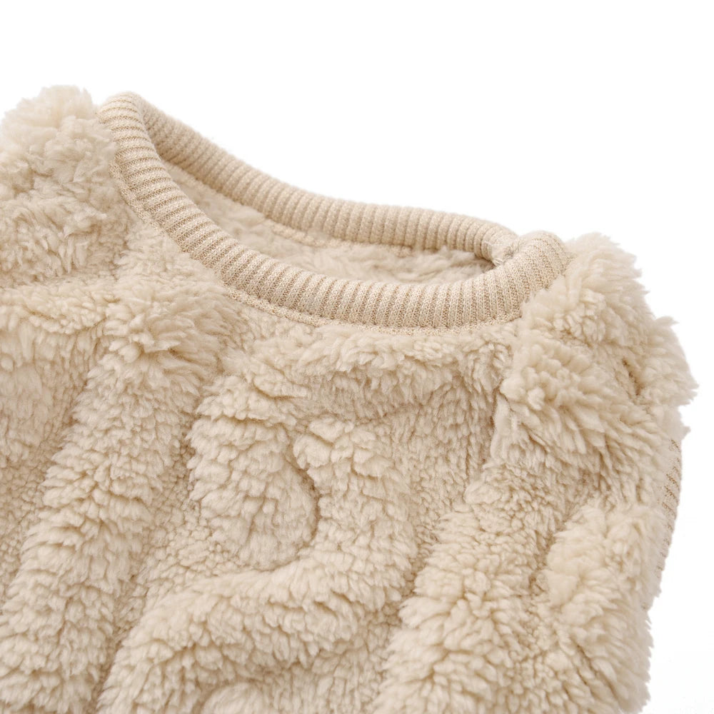 Soft Fleece Cable Knit Pattern Sweater for Cats and Dogs