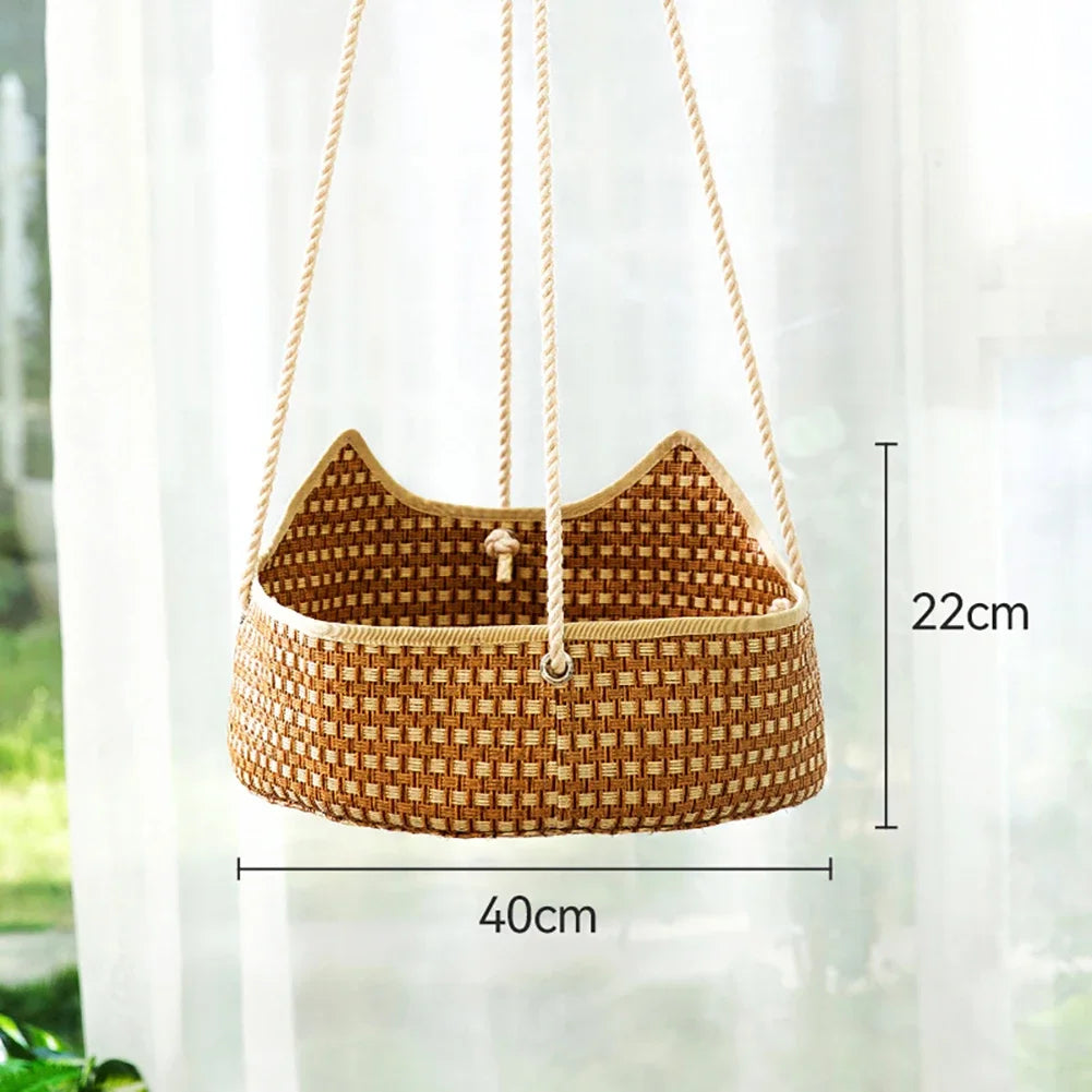 Travel Cat Hammock Bed with Adjustable Cotton Rope