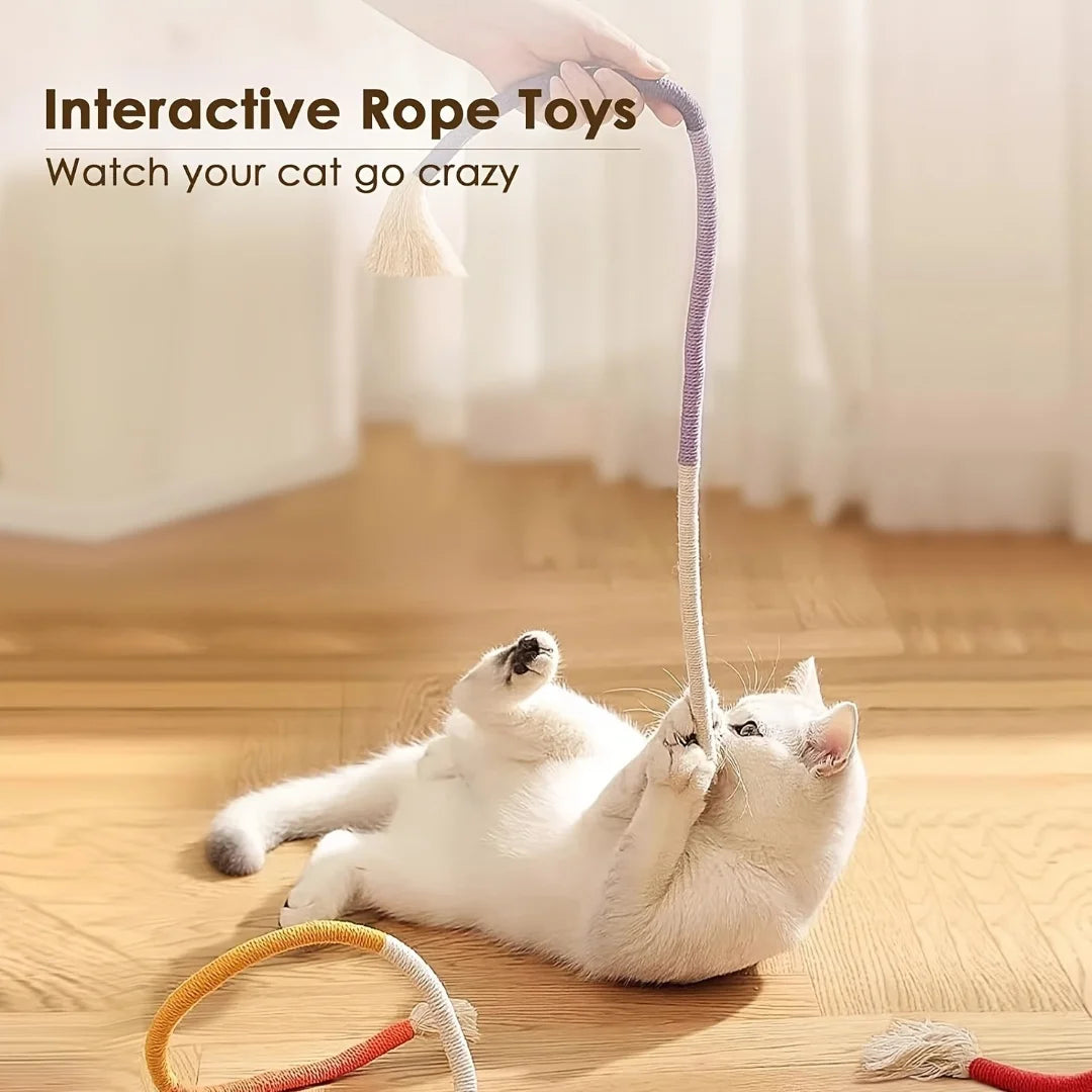 Cotton Rope Cat Chew Toy for Teeth Cleaning
