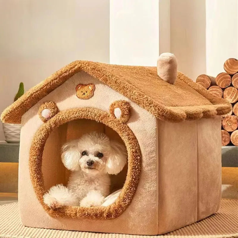 Cozy Gingerbread House for Dogs or Cats | Winter Wonderland | Washable