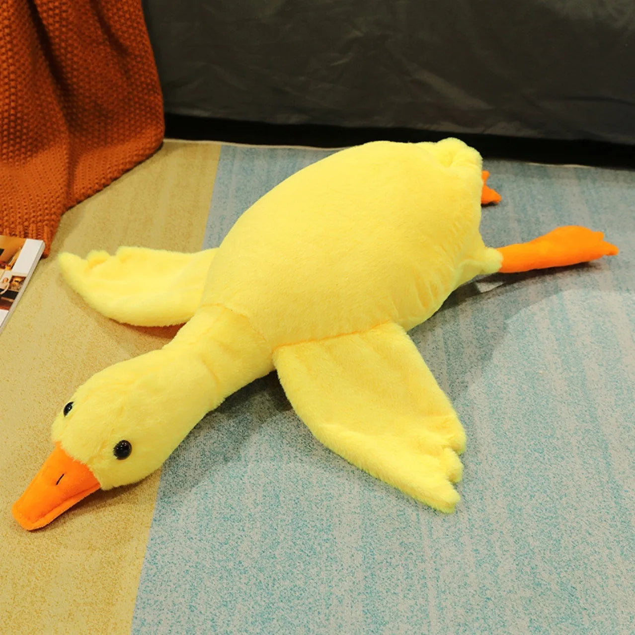 XL Soft Ducky Dog Snuggle Chew Toy | Pink White Yellow