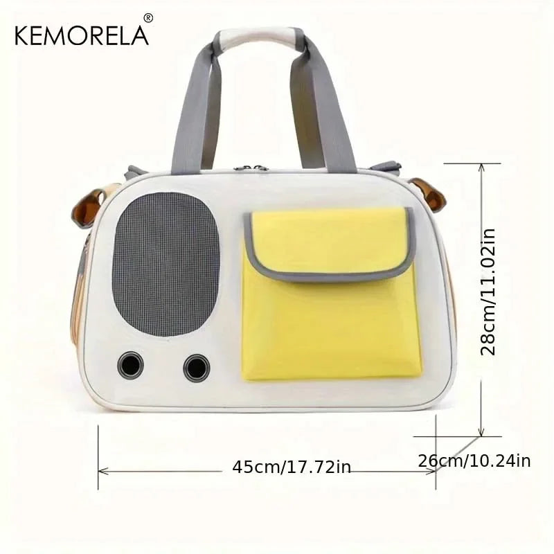 Retro Camper Washable Pet Travel Carrier For Cats And Dogs | Yellow Green Black