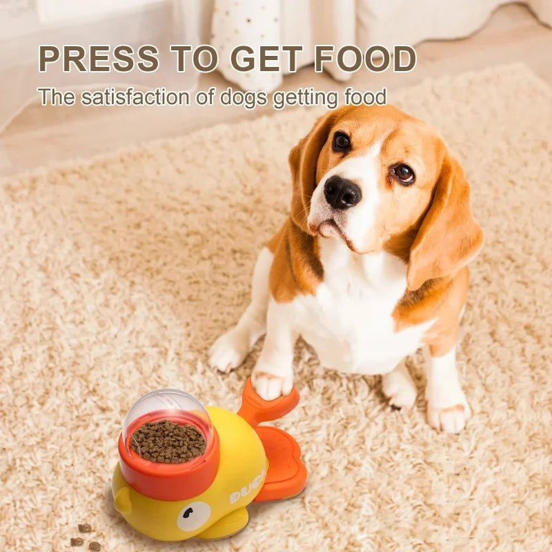 Duck Shaped Automatic Feeder | Cat or Dog Interactive Feeder Toy