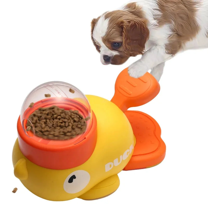 Duck Shaped Automatic Feeder | Cat or Dog Interactive Feeder Toy