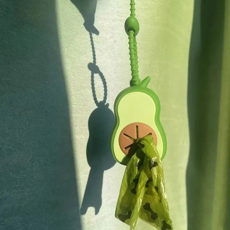 1 Cute Avocado Dispenser + 1 Roll of Garbage Bags (Poop Bags)