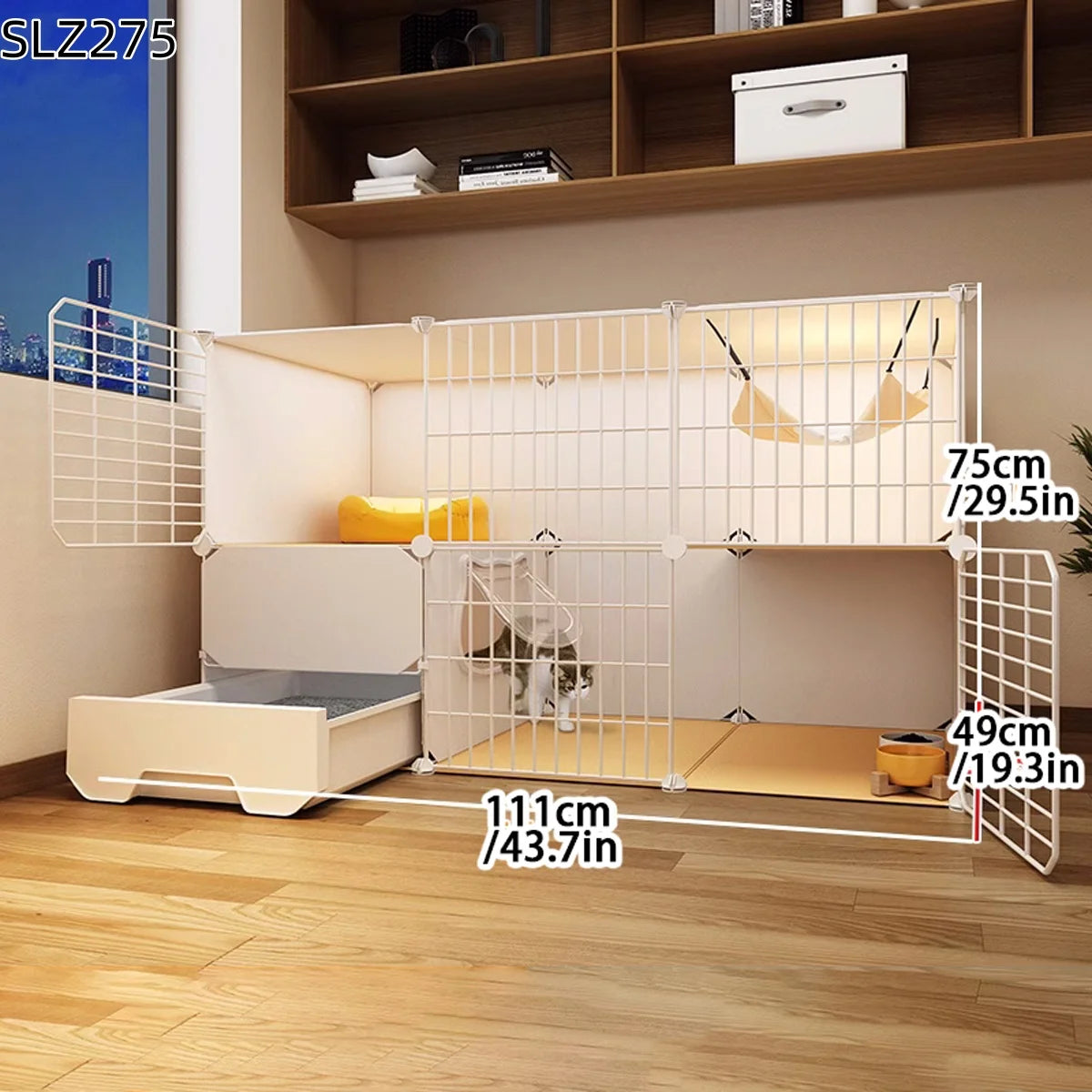 Ultra Cattery Cat Cage with Integrated Litterbox | Cat Safety Hut | Cat Hideaway