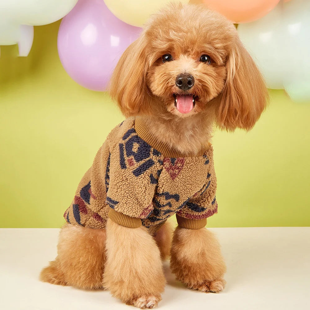 Warm Woolen Fleece Sweater for Dogs | Multiple Colors/Patterns
