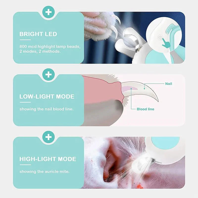 LED Light Cat or Dog Nail Clipper