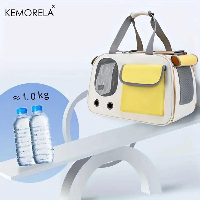 Retro Camper Washable Pet Travel Carrier For Cats And Dogs | Yellow Green Black