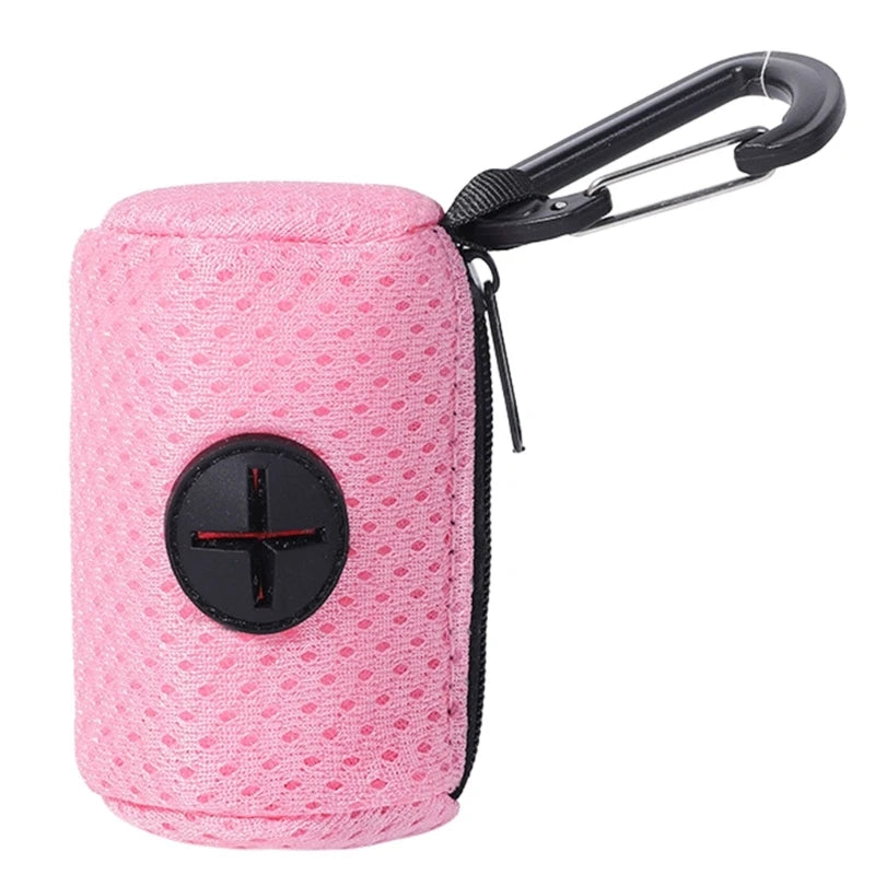 Mesh Dog Poop Pickup Bag | Pink Navy Black Purple Rose | Clip-on (Bags not Included)