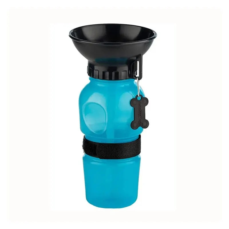 Squeeze and Fill Portable Dog Water Bottle | Pink Blue Grey