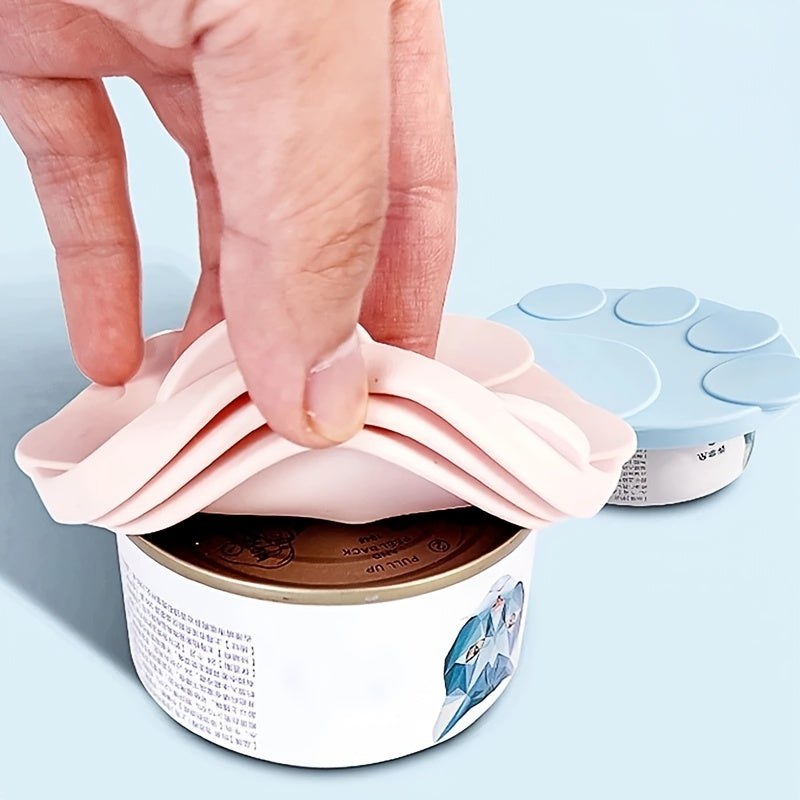 1pc Pet Food Freshness Sealing Set | Airtight Silicone Can Lid | Green Pink Blue