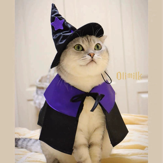 Halloween Dress Up Cat Witch’s Cloak | Multiple Colors