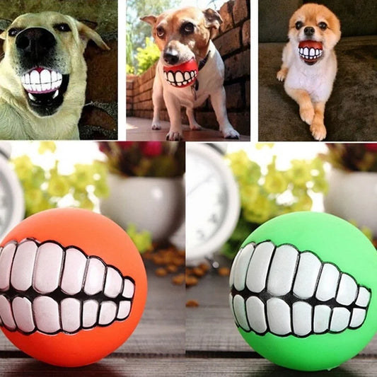 Dog Ball Teeth Silicone | Chew Toy with Sound